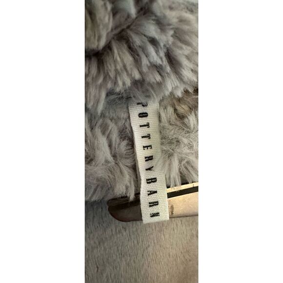 Pottery Barn women’s cozy gray lounge Sherpa soft bathrobe size Large #9-1560 - Picture 2 of 5